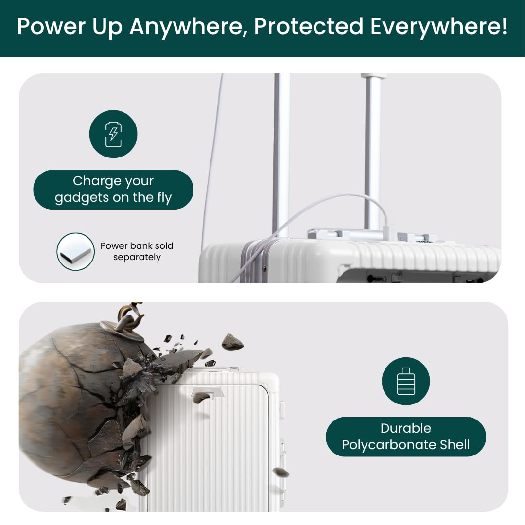 Nobl Travel Carry On Smart Zipperless Luggage.