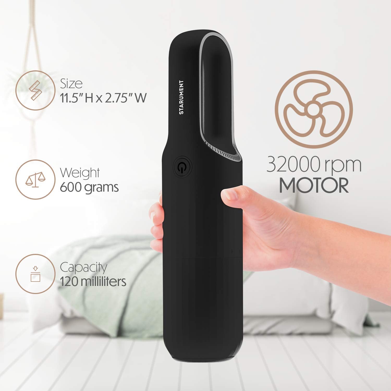 STARUMENT Portable Cordless Hand Vacuum Cleaner