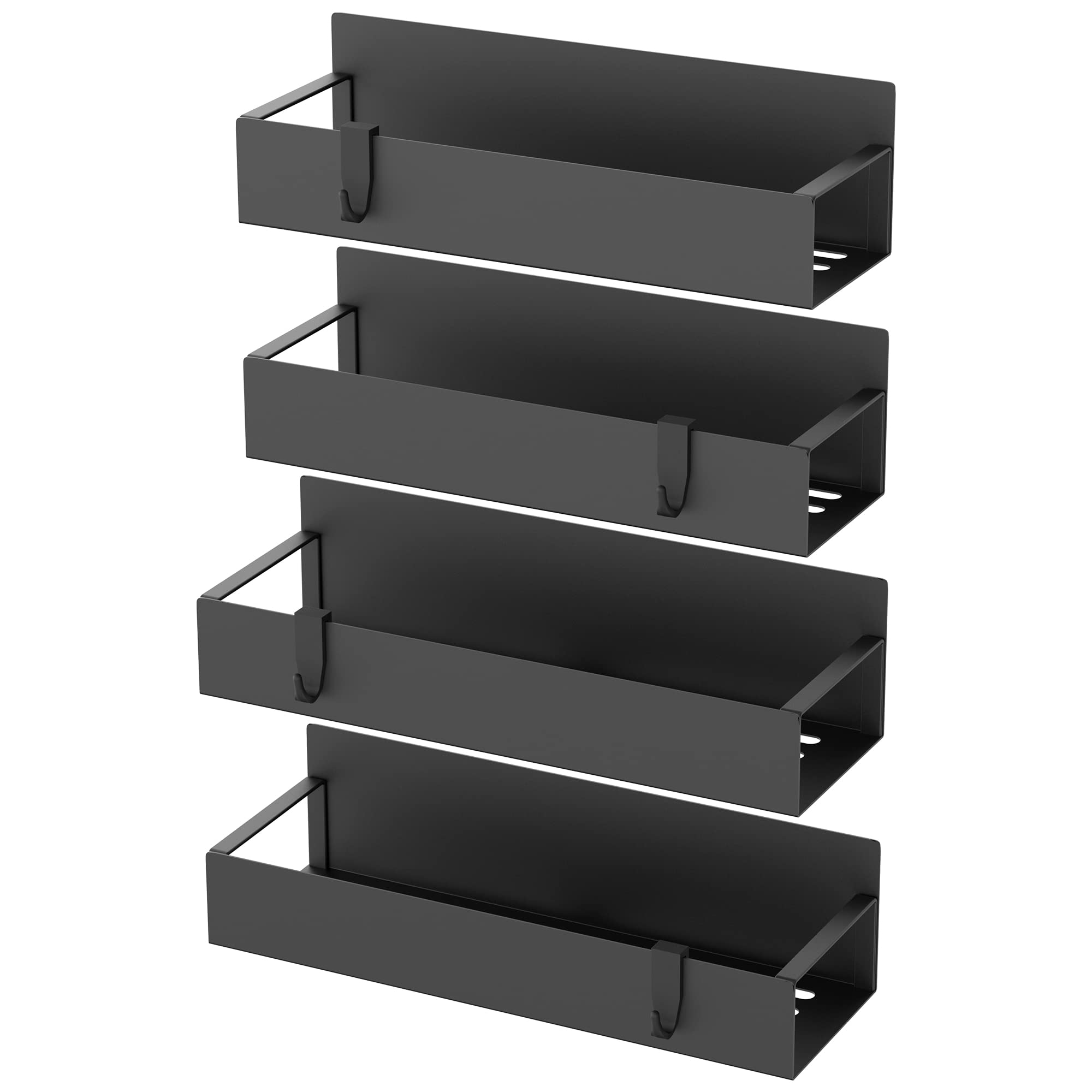 Magnetic Metal 4 Pack Spice Storage Rack Organizer for Refrigerator and Oven