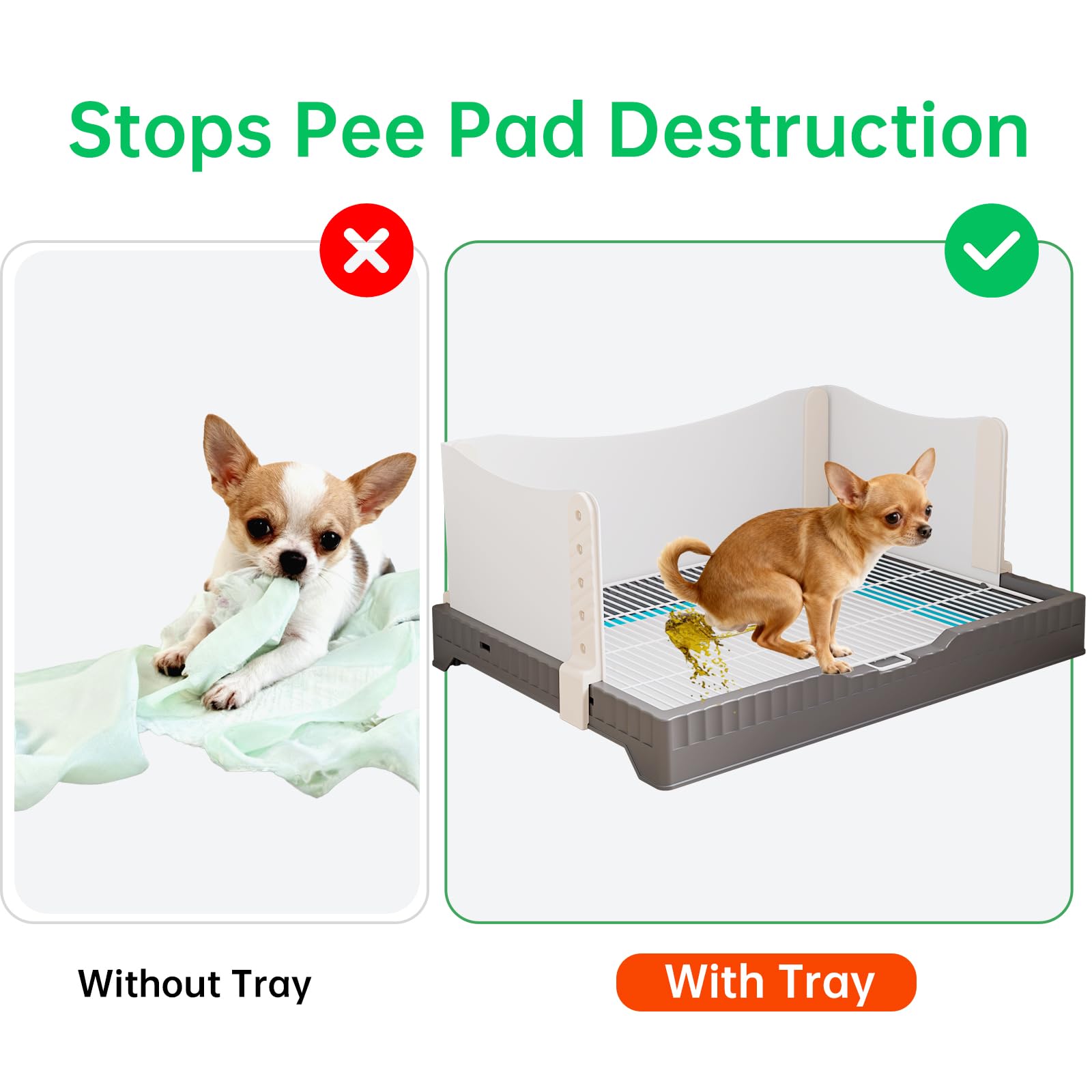 Dog Litter Box with High Pee Pee splash Walls