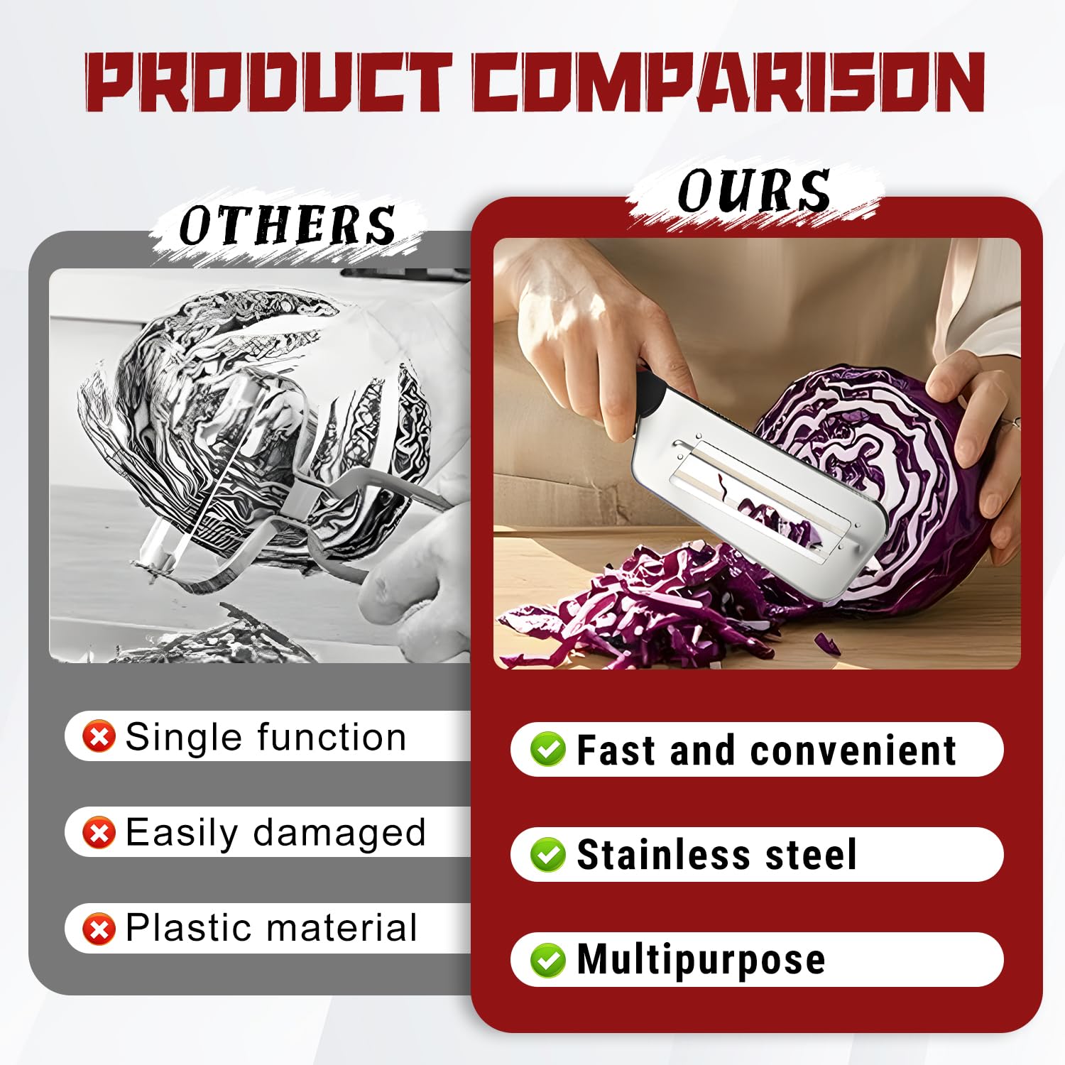 Multifunctional Vegetable Knife Cutter and Shredder