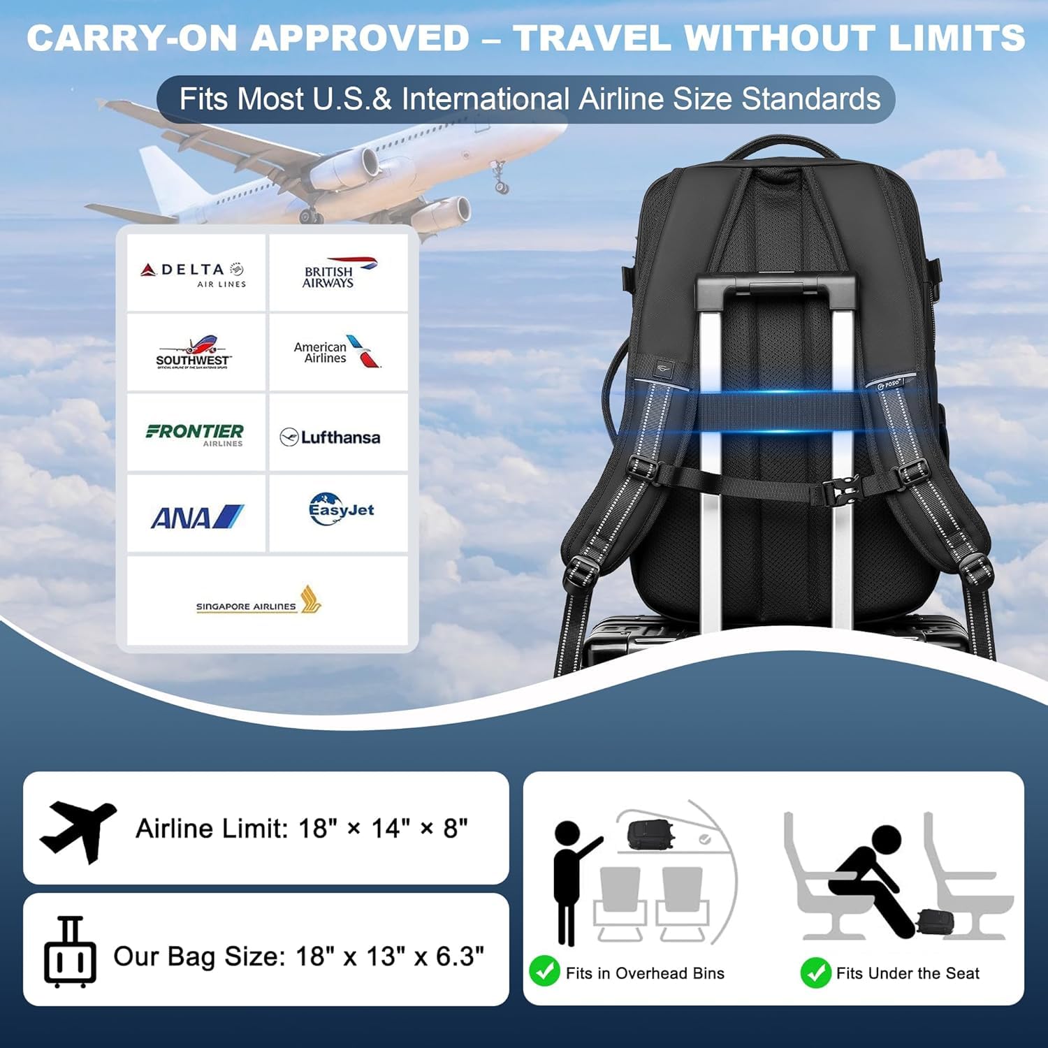 Vacuum Compression Travel Backpack