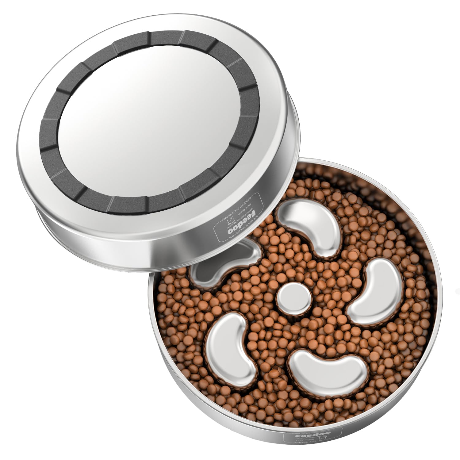 Double walled Stainless Steel Slow Feeder Dog Bowl