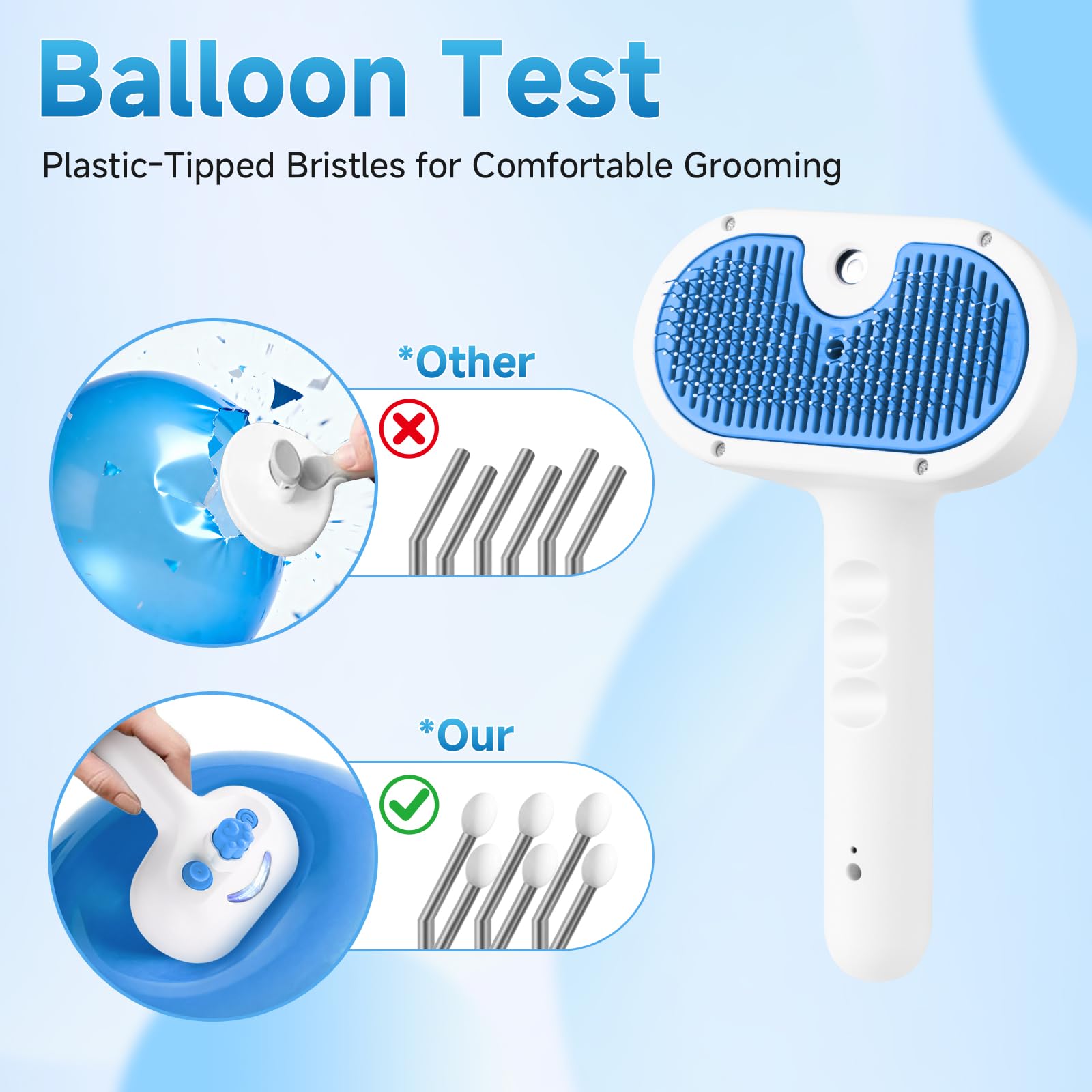 3 in 1 Pet Steam Brush for Dogs & Cats