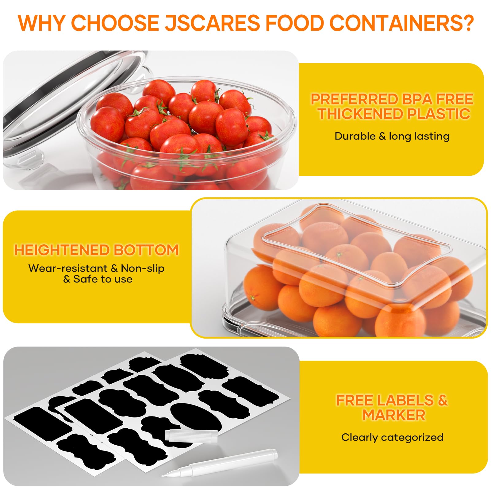 52 PCS Food Storage Containers with Lids Airtight (26 Lids & 26 Containers)