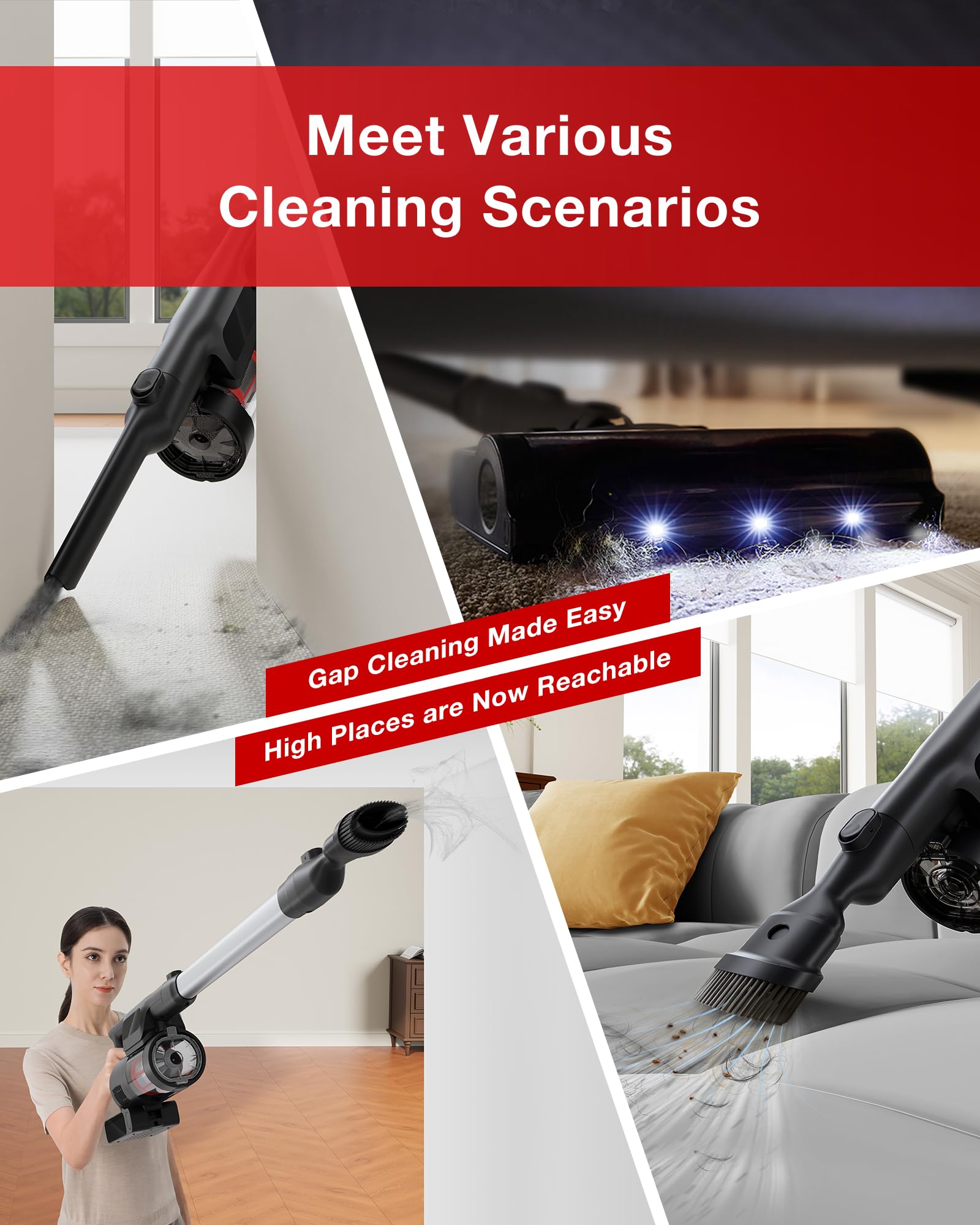 All-in-one Cleaning Cordless Combo Stick Vacuum, Robot & Mopping