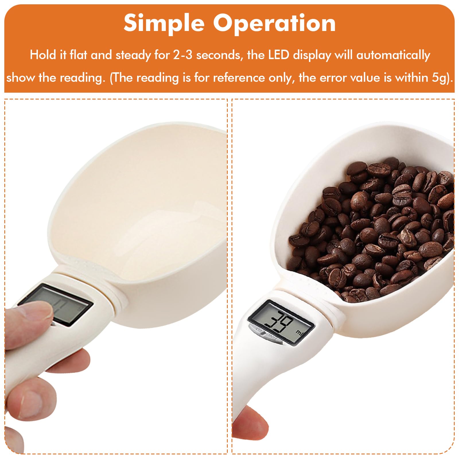 2pc Digital Measuring Spoon Scooper