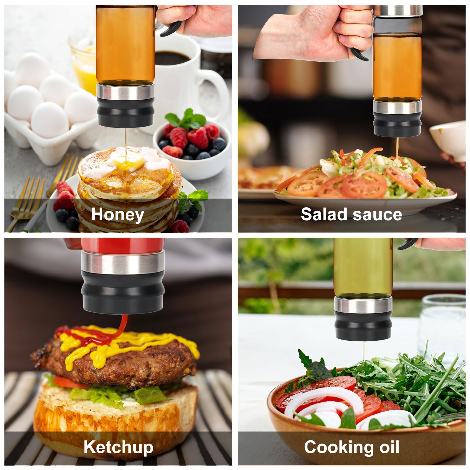 12 Oz Glass Honey Dispenser Pot