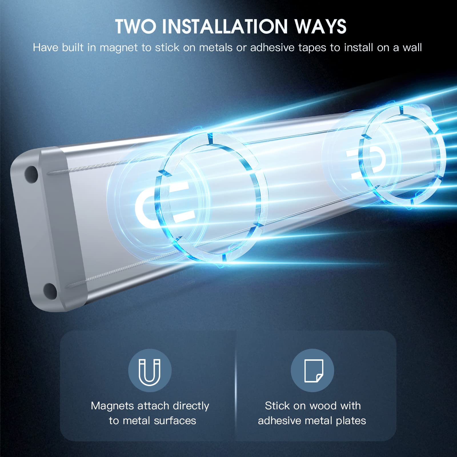 2-Pack Motion sensor activated 10inch Under Cabinet or Multi-Use Lighting
