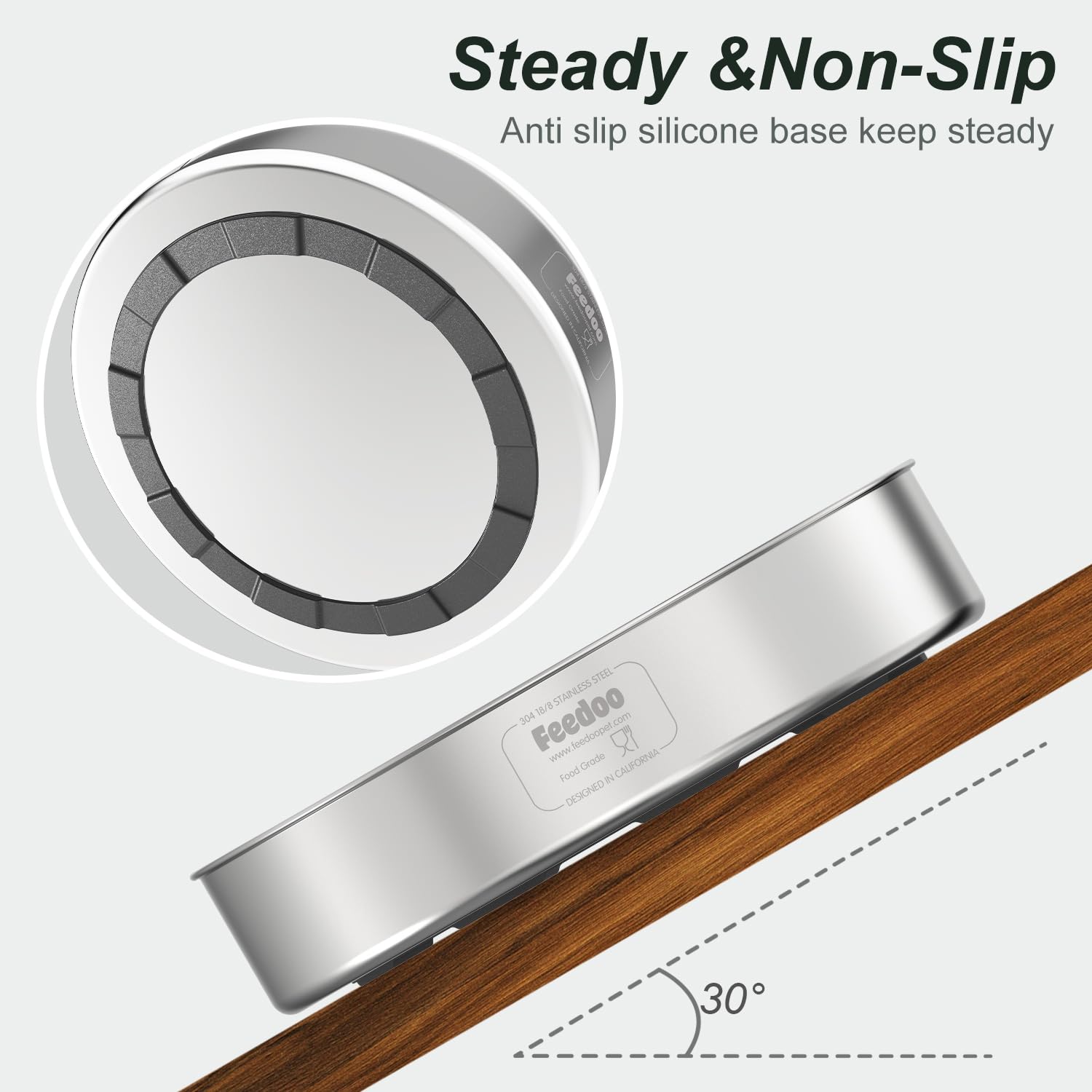 Double walled Stainless Steel Slow Feeder Dog Bowl