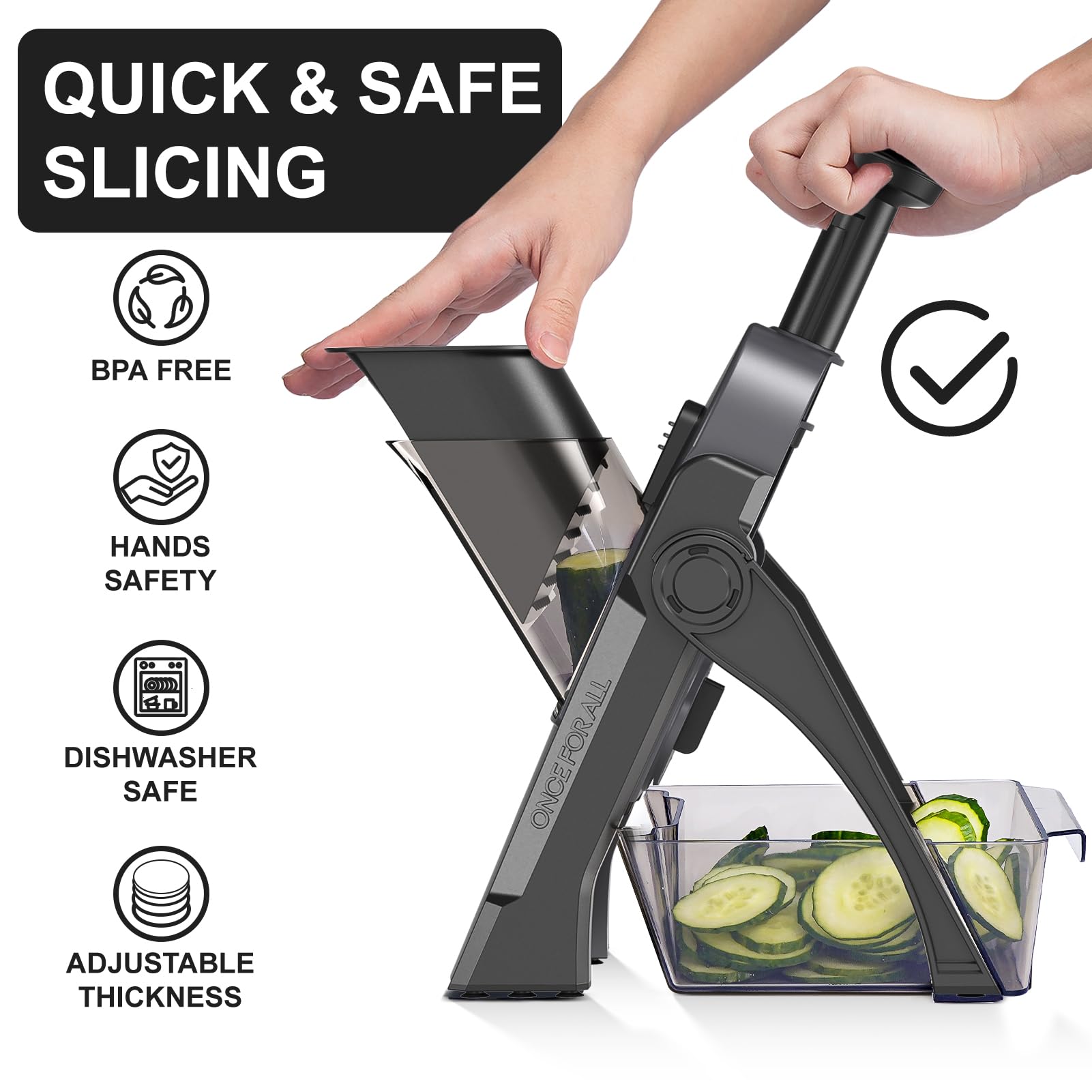 The Safe Mandoline Slicer and Vegetable Food Cutter