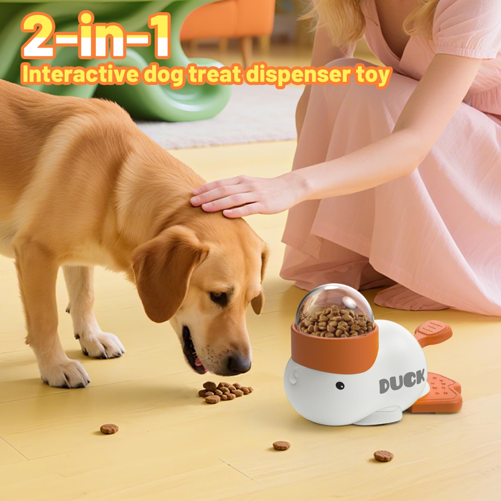 Interactive Slow Feeding Dog Puzzle Treat Dispenser