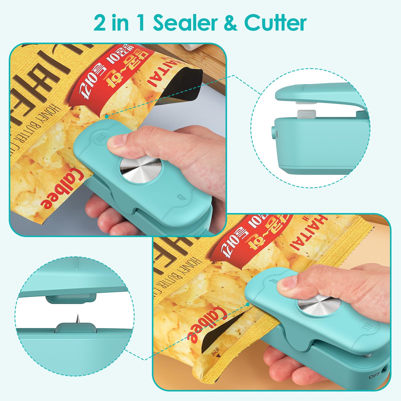 2 in 1 Portable Mini Bag Sealer and Cutter