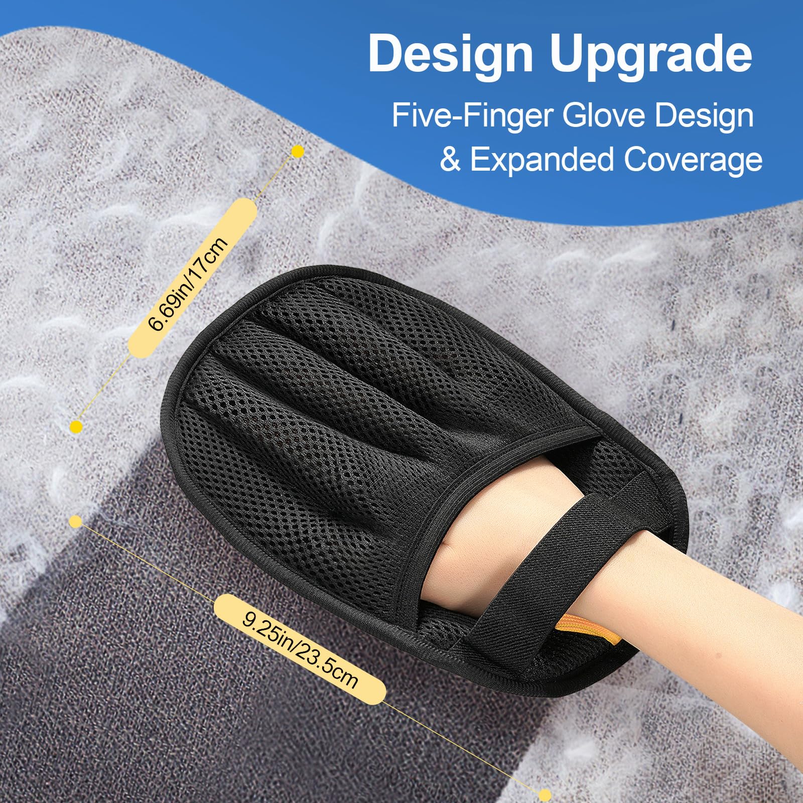 Five-Finger Electrostatic Pet Hair Removal Glove for Cats & Dogs