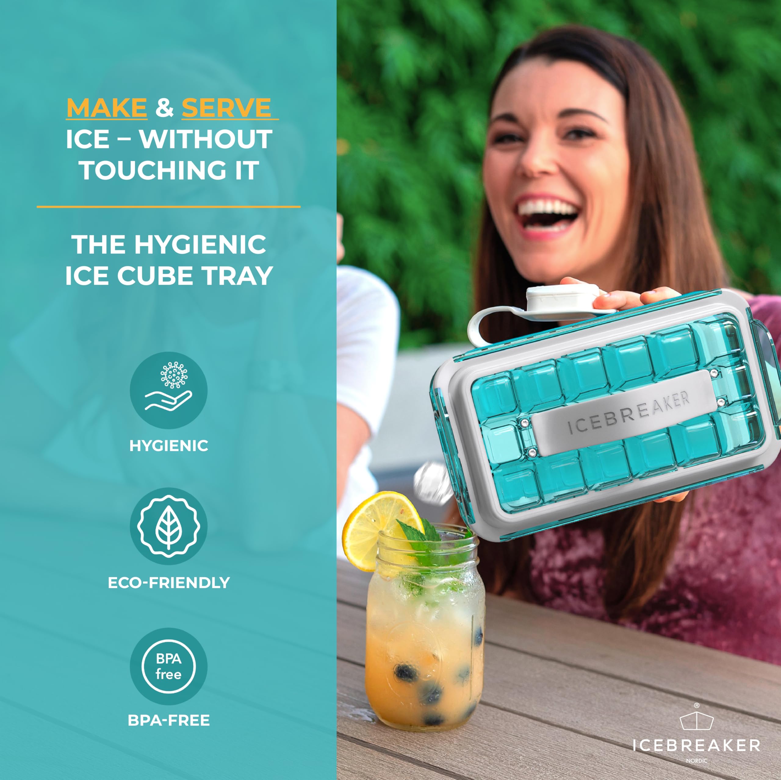 "No touch" Sanitary Ice Cube Tray