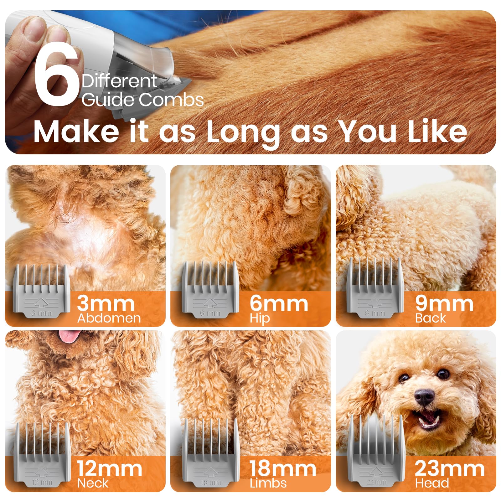 oneisall 3 in 1 Pet Grooming Vacuum with Clipper Nail Grinder and Hair Trimmer