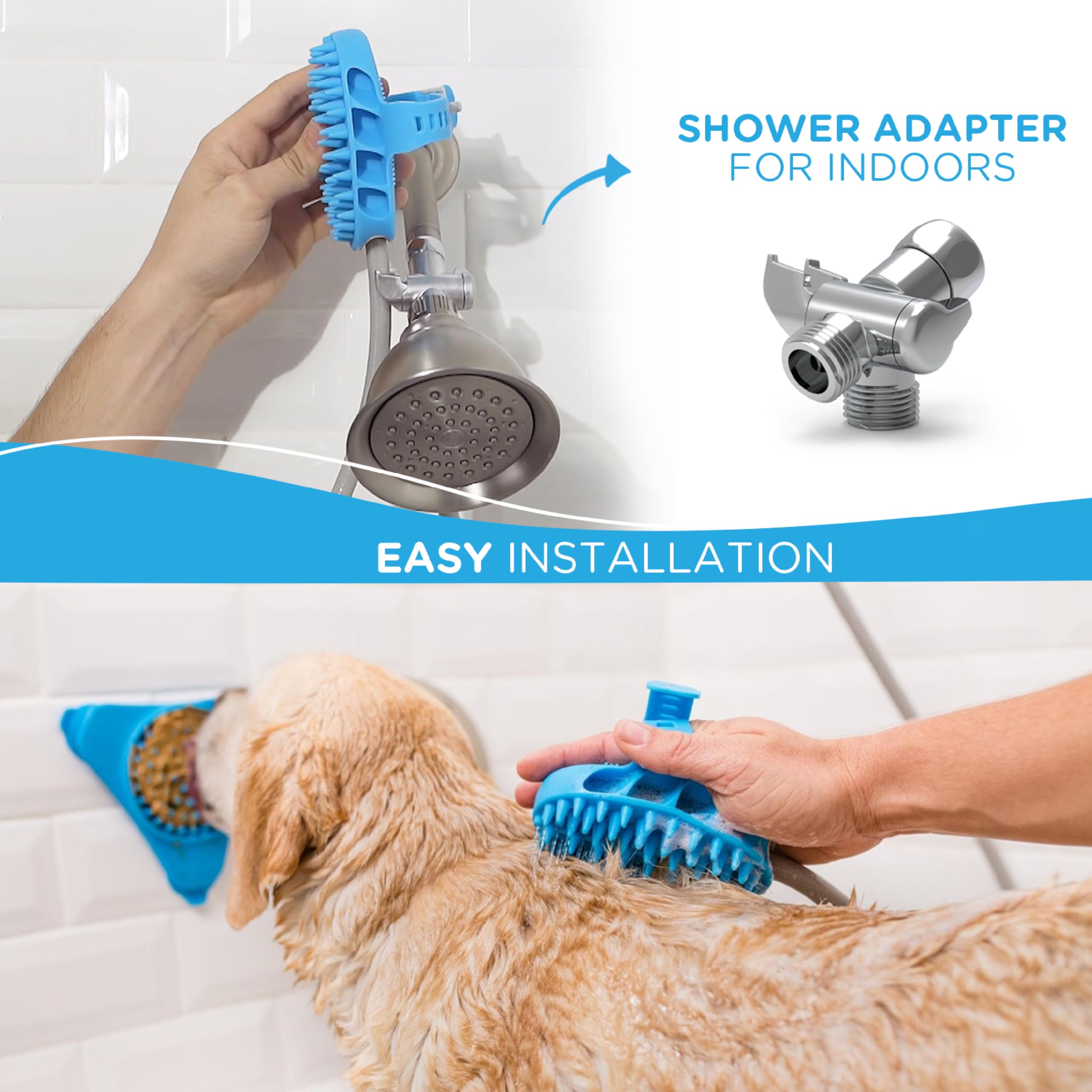 Aquapaw Dog Bath Brush Pro & Dog Shower Attachment