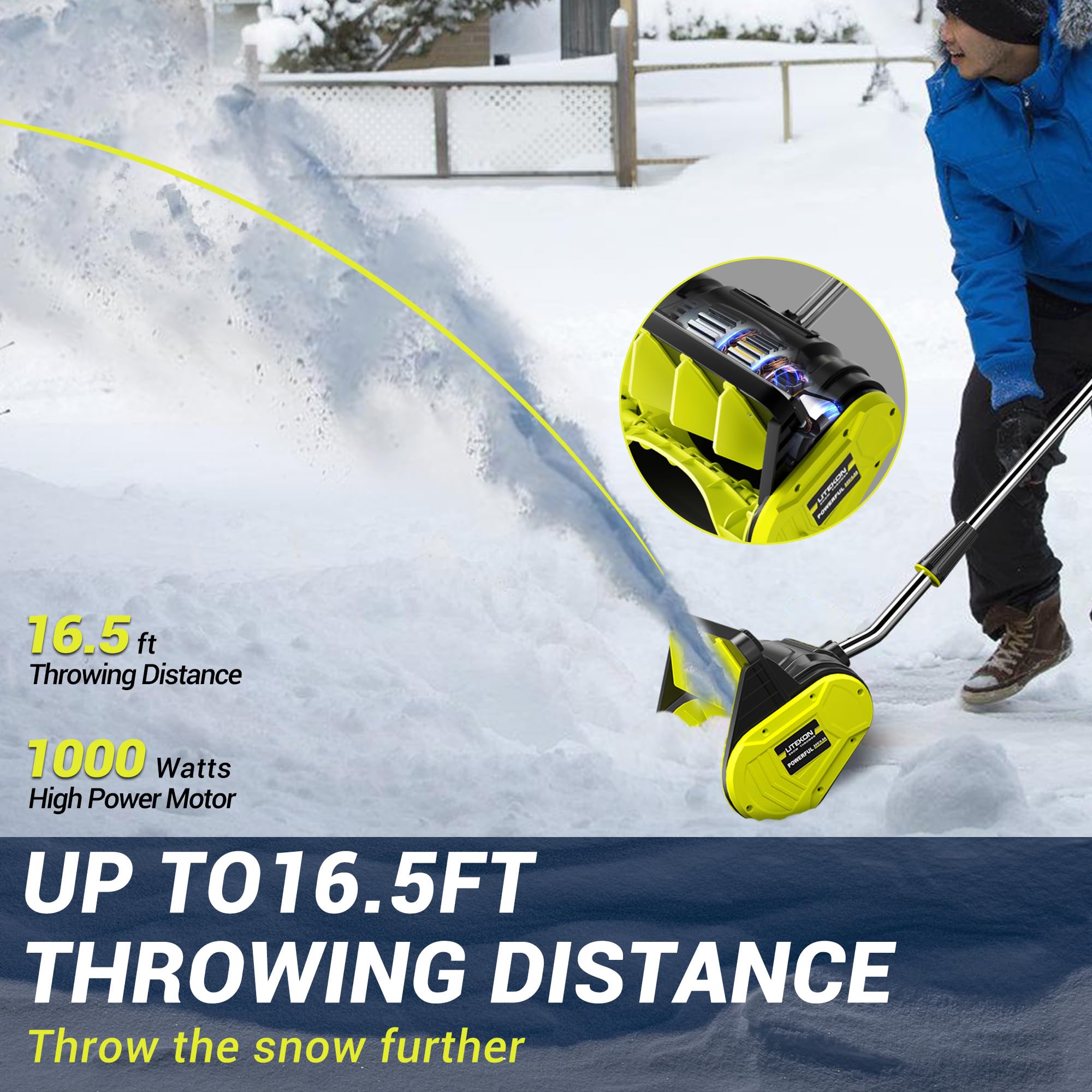 Litekon 40V Brushless Cordless Electric Snow Shovel