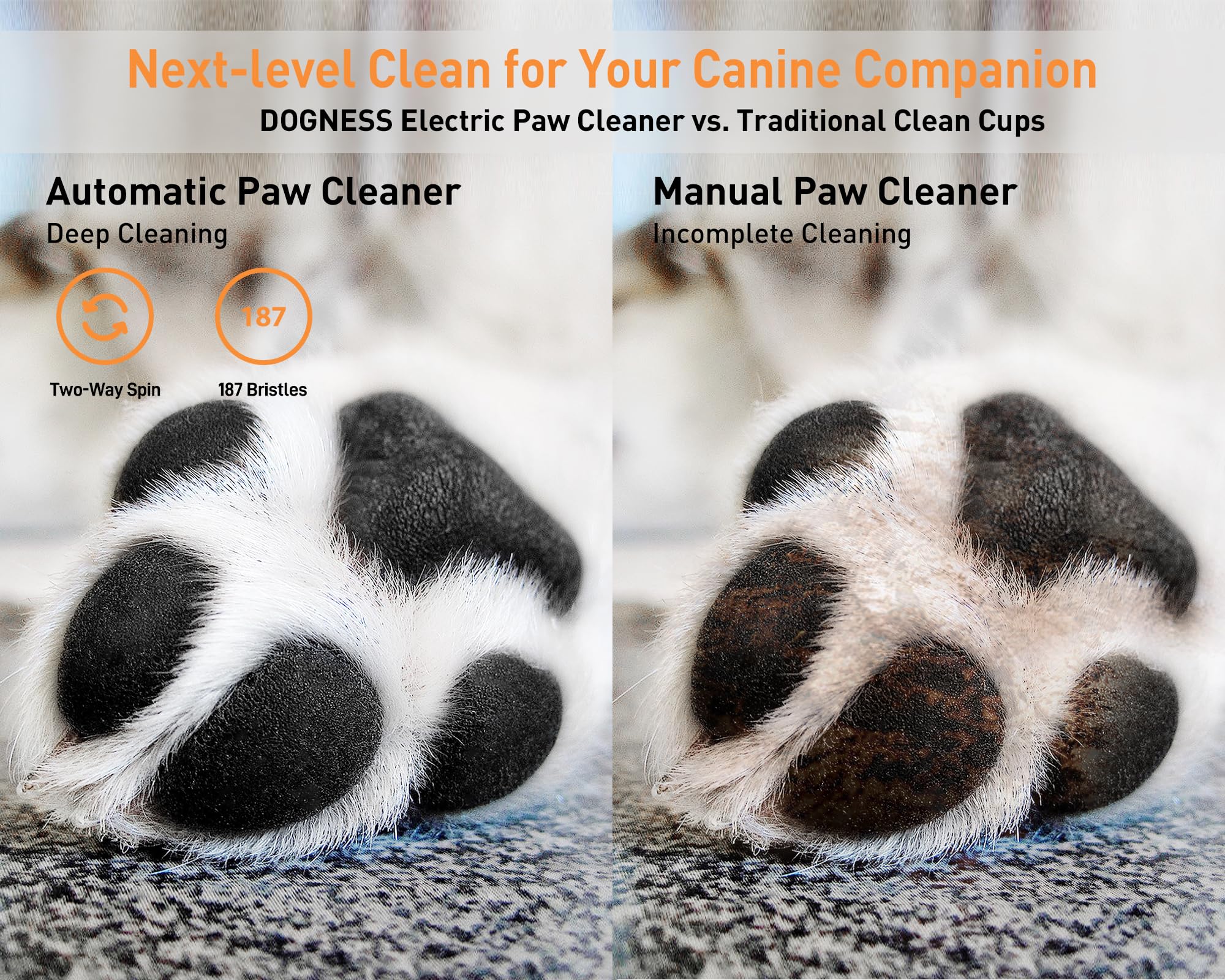 Automatic Dog Paw Cleaner for Medium to Large Dogs (White)