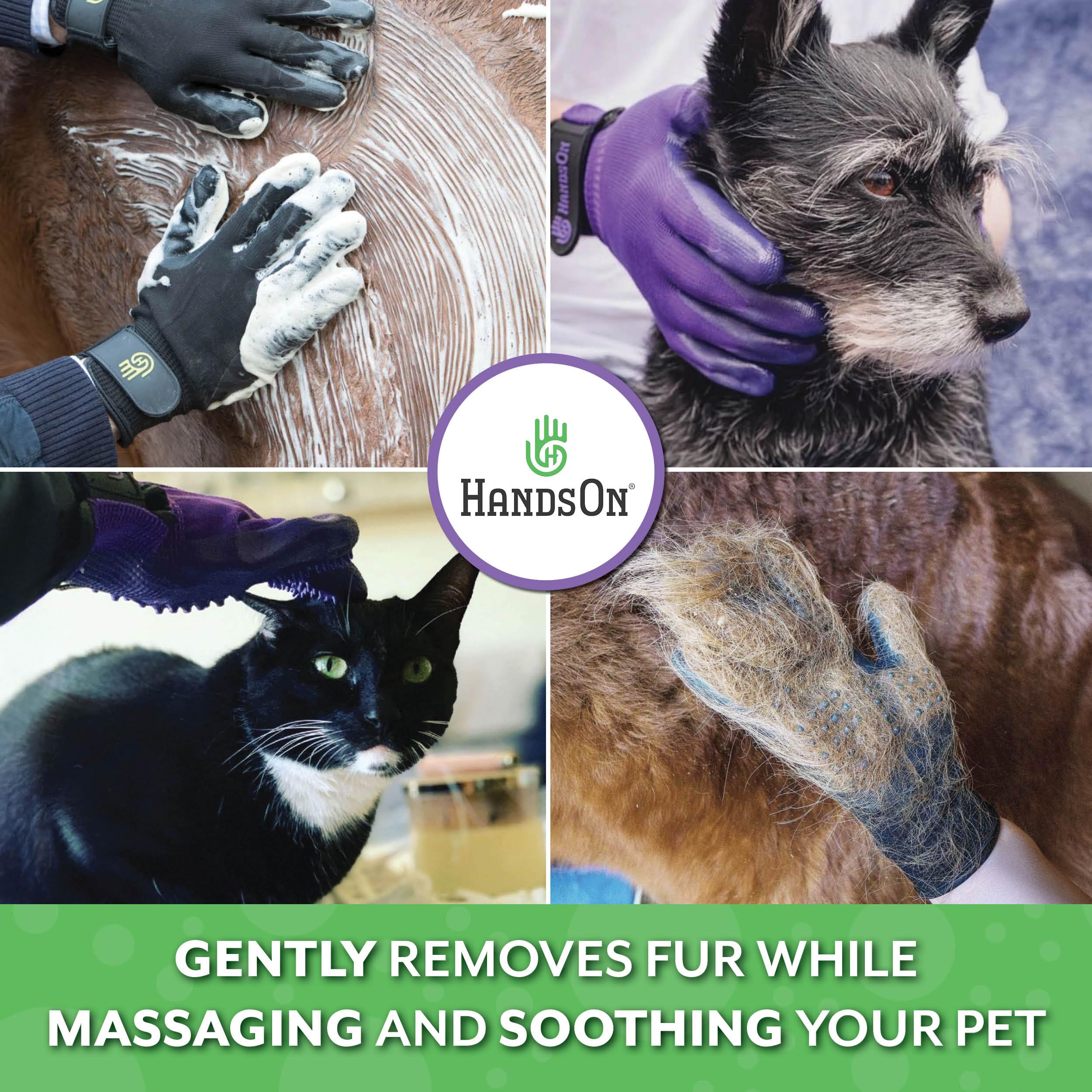 Pet Grooming Gloves for Shedding, Bathing, & Hair Removal