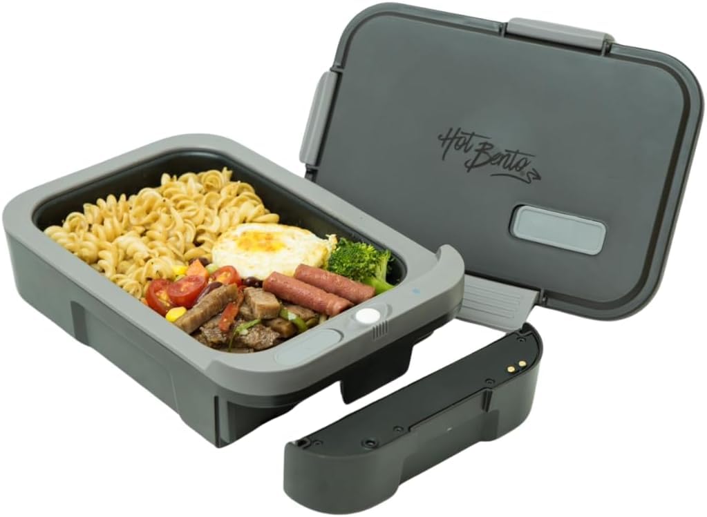 Self Heated Lunch Box and Food Warmer with Included Insulated Tote Bag