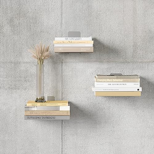 Concealed Floating Small Bookshelfs, Set of 3