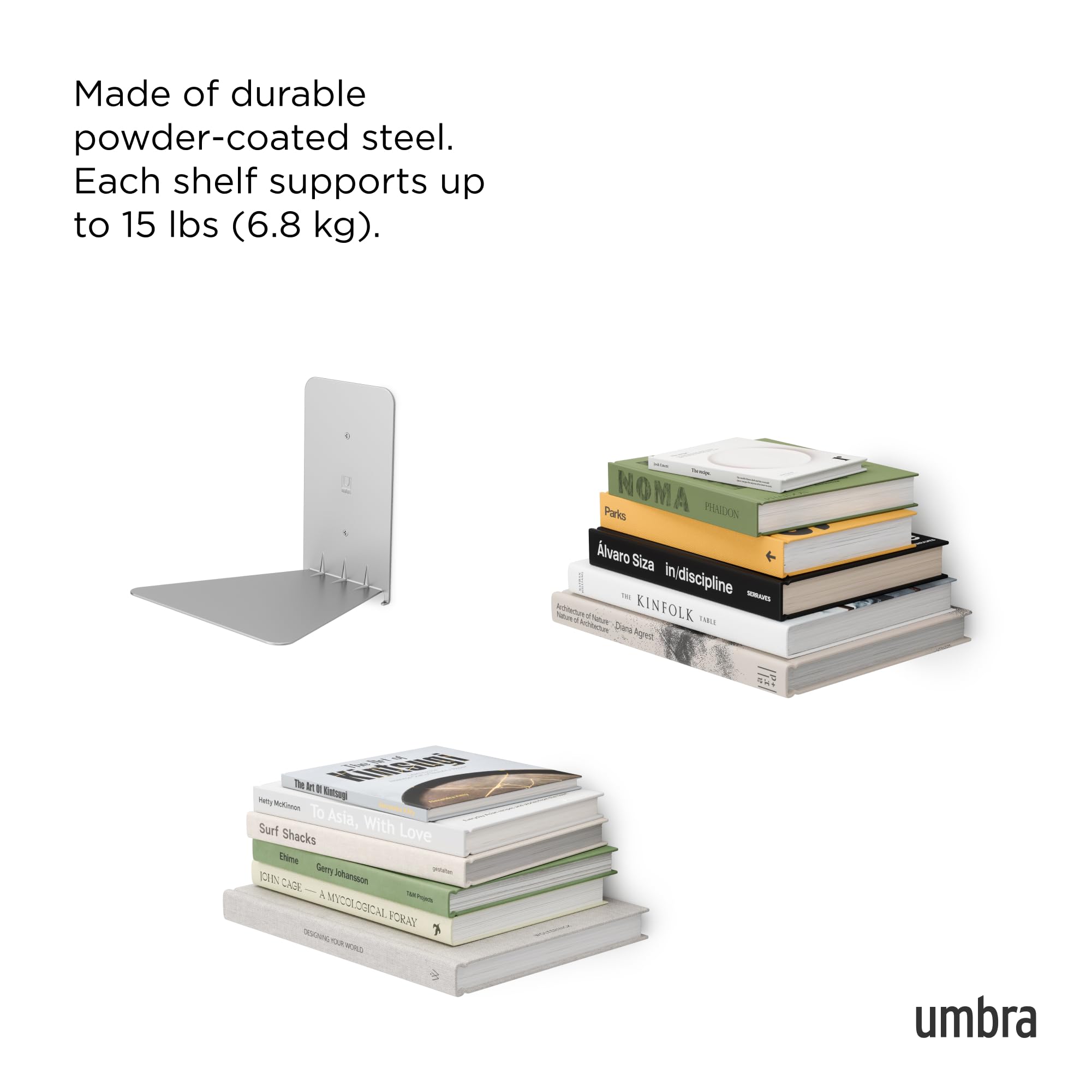 Concealed Floating Small Bookshelfs, Set of 3