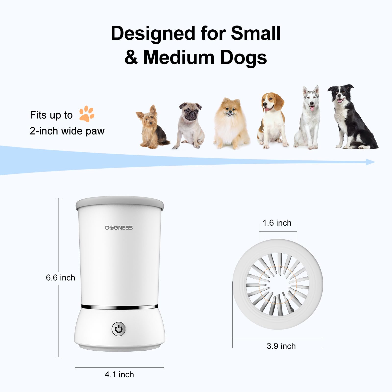 Automatic Dog Paw Cleaner for Small to Medium Dogs