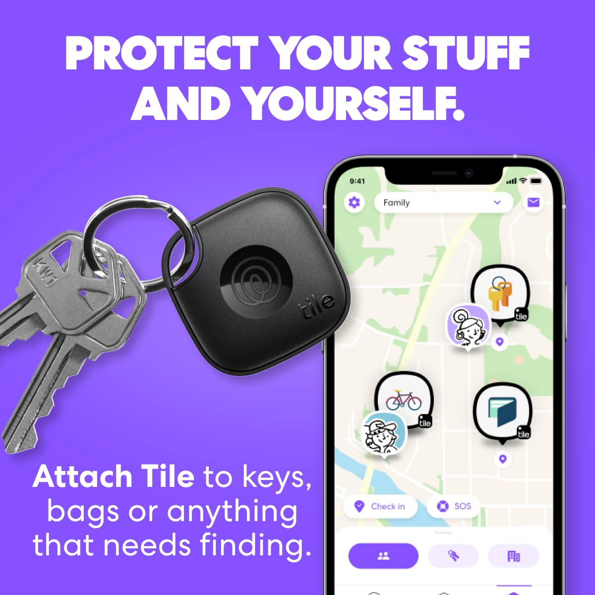 4-pack Bluetooth Tracker  and Item Locator for Keys, Bags and More.