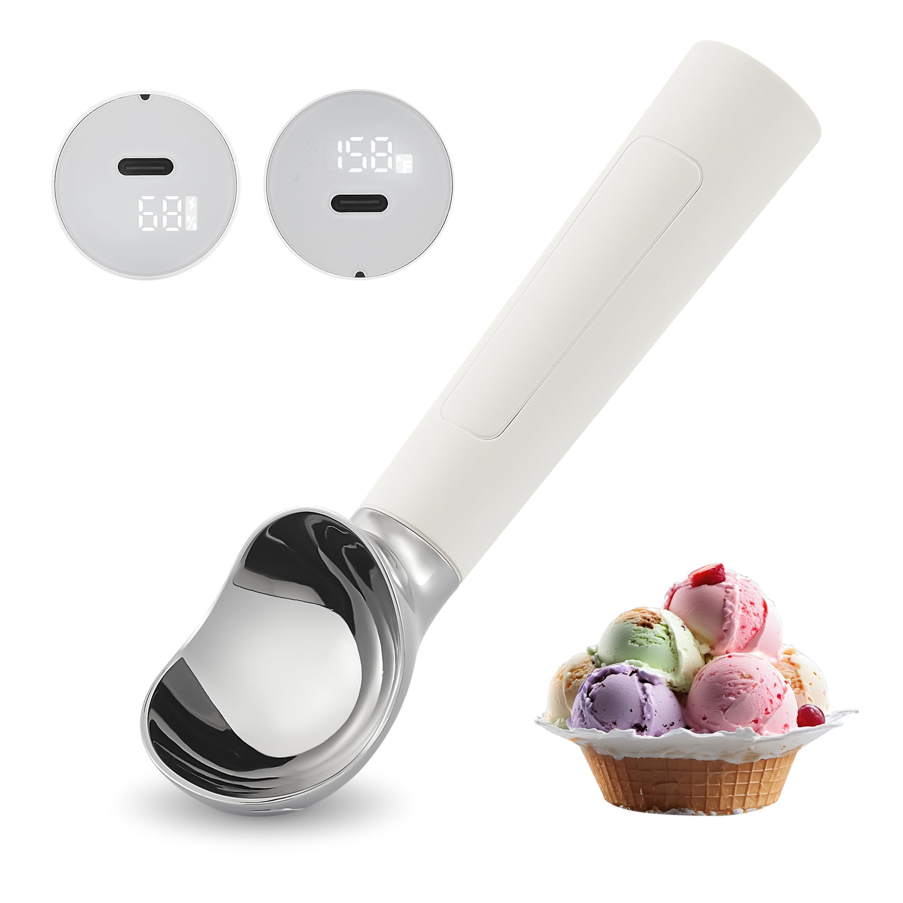 Heated Rechargeable Ice Cream Scooper