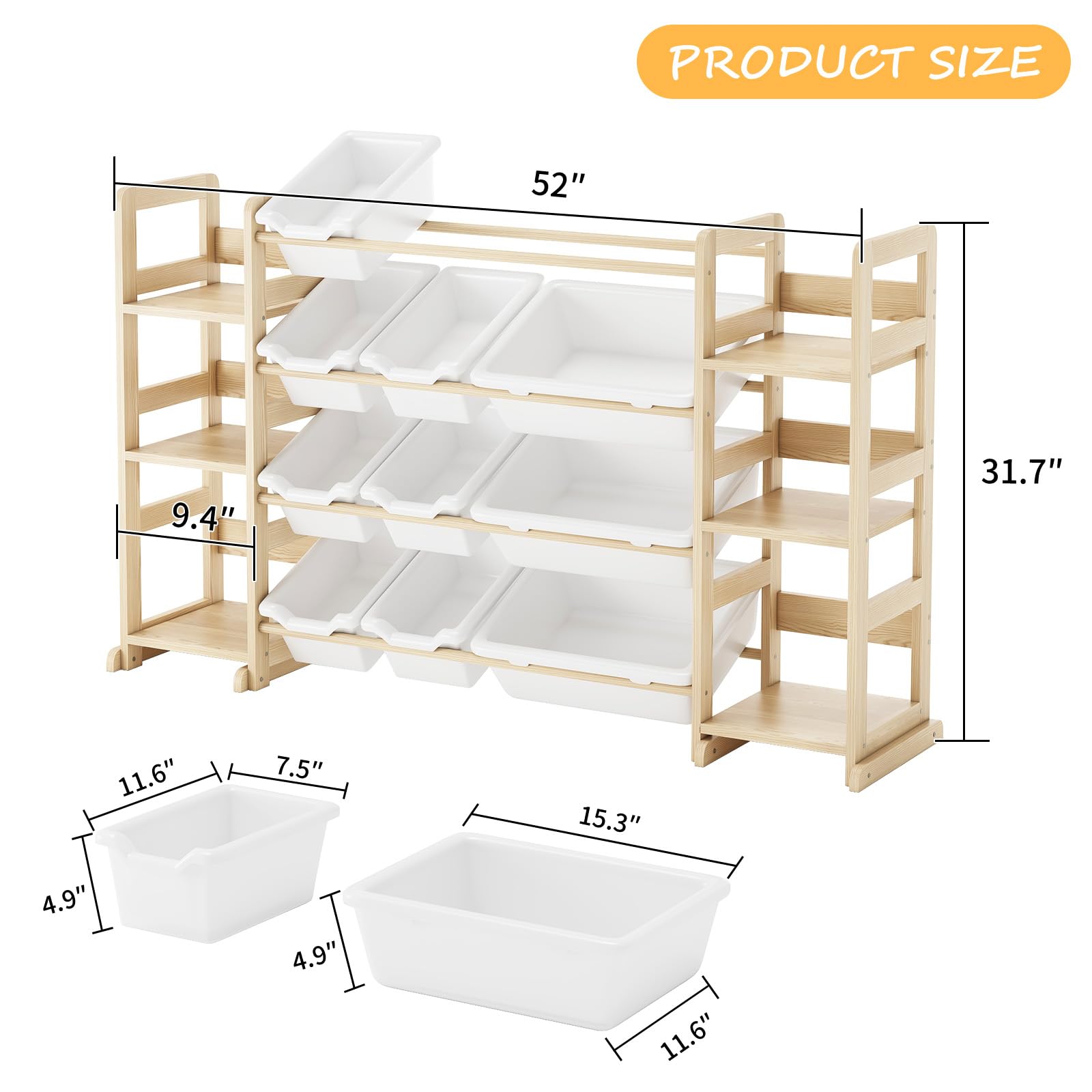 Extra Large Toy Storage Organizer