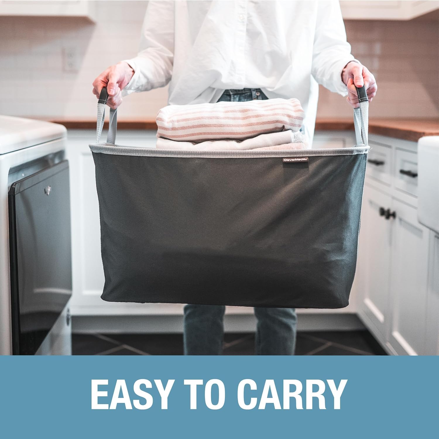 CleverMade Collapsible Laundry Basket Hamper