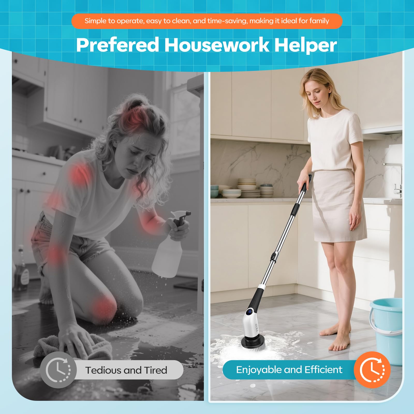 Cordless Electric Spin Brush Scrubber