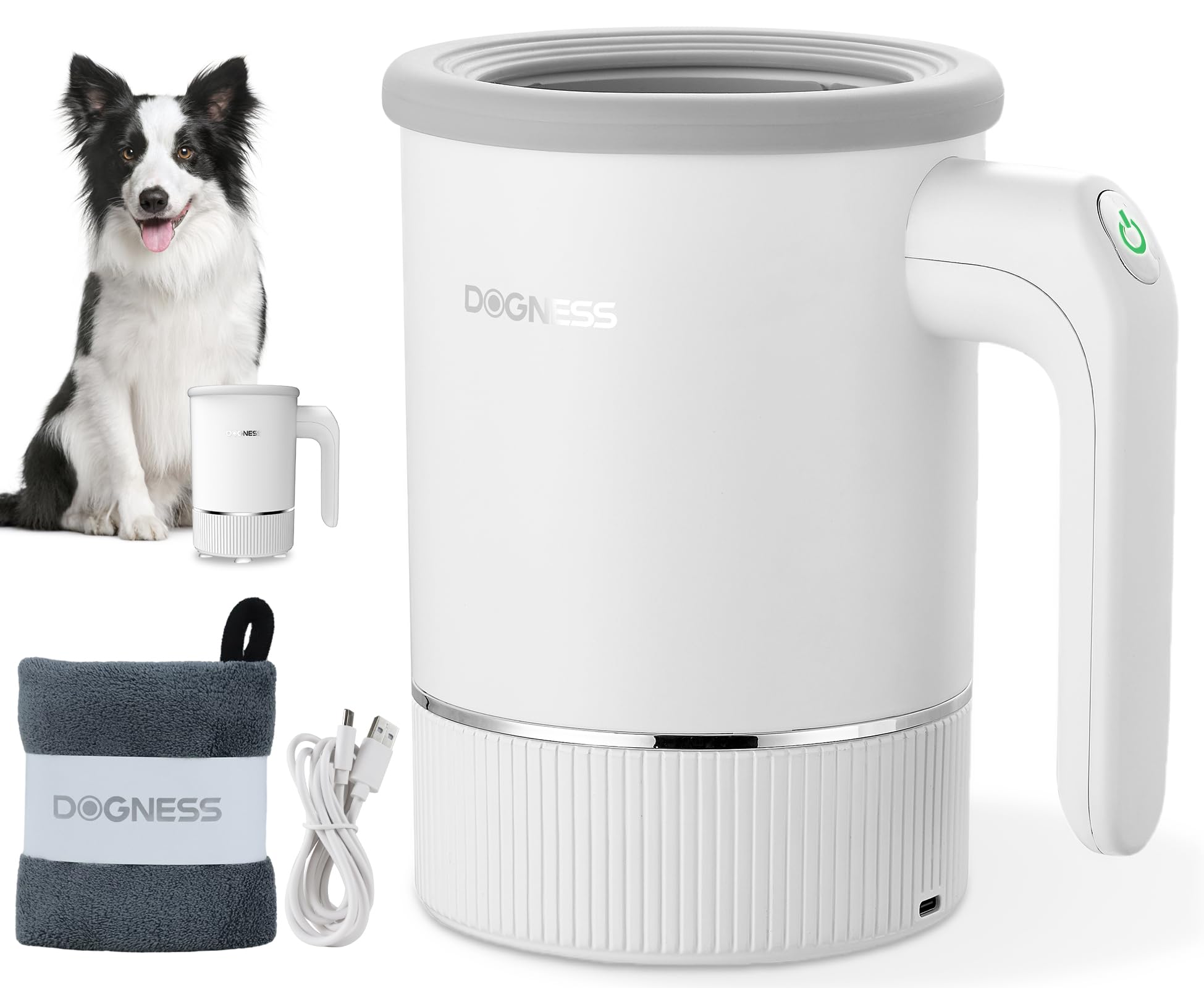 Automatic Dog Paw Cleaner for Medium to Large Dogs (White)