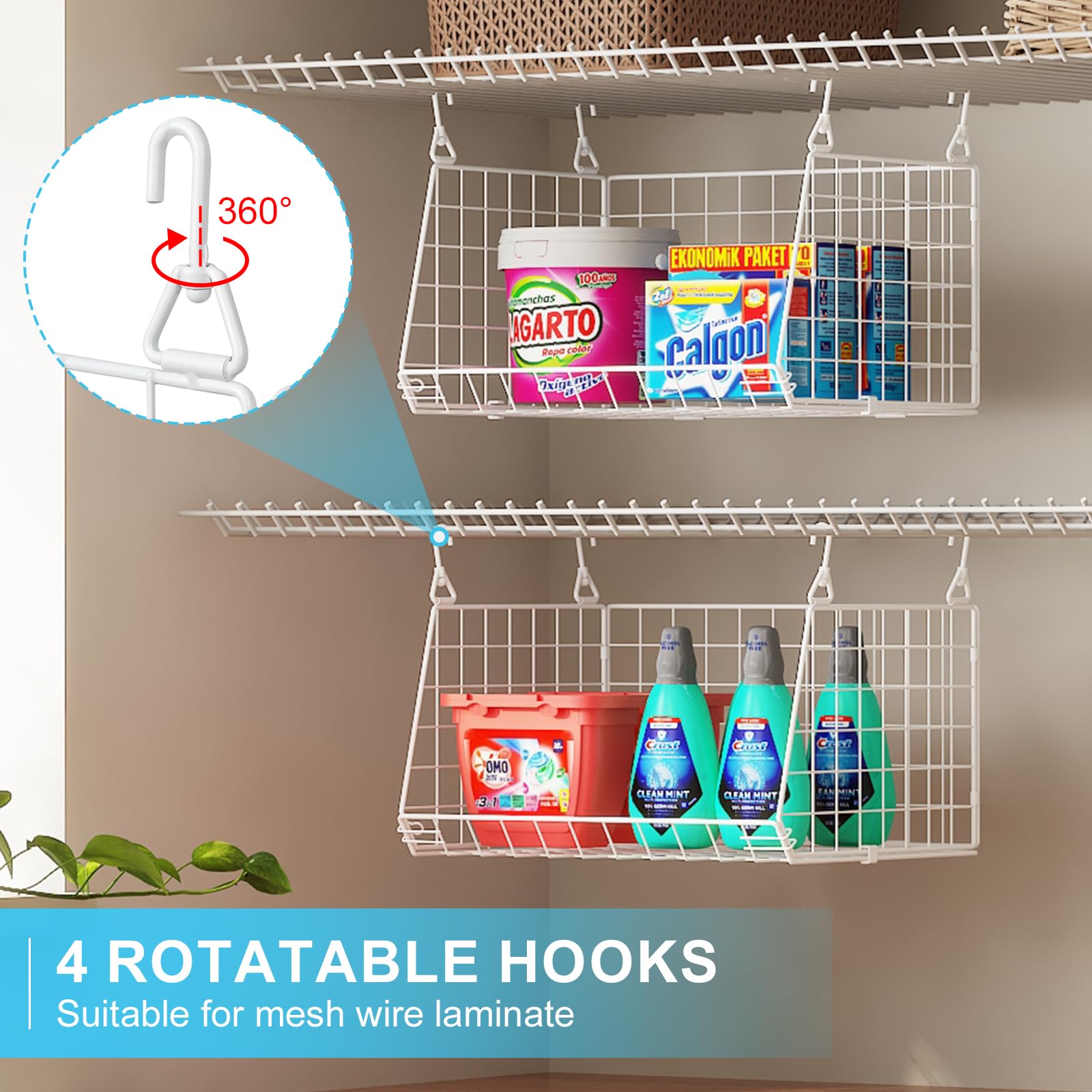 3-Tier Hanging Laundry Basket Organizer