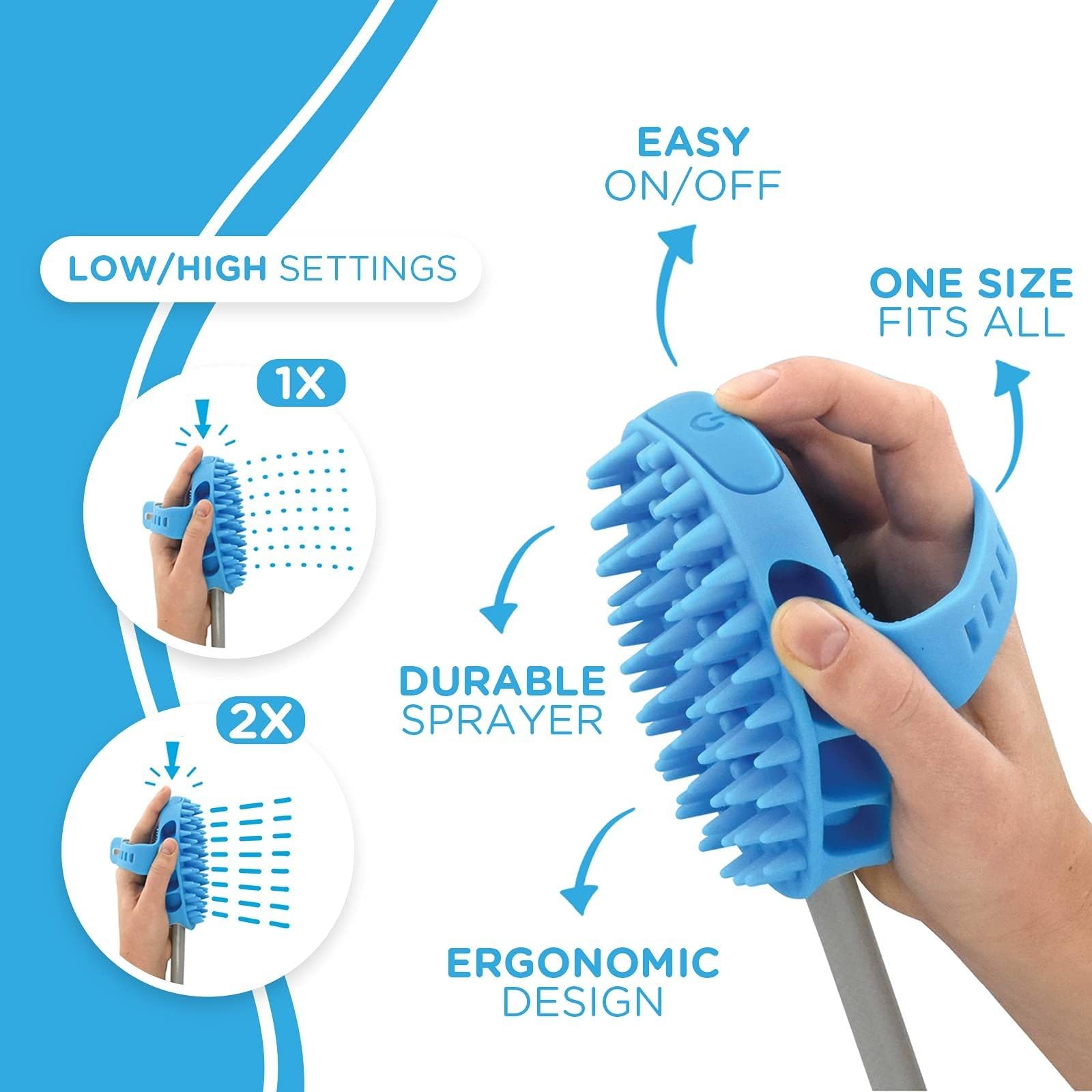 Aquapaw Dog Bath Brush Pro & Dog Shower Attachment