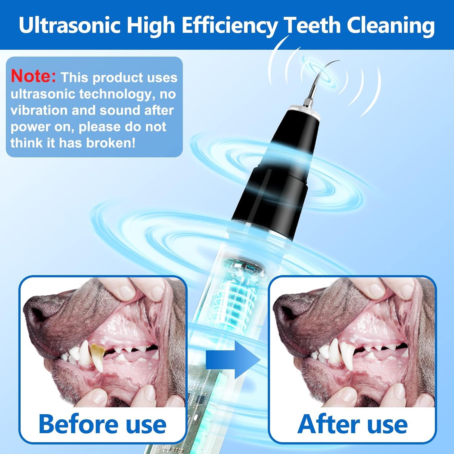 Pet Ultrasonic Cleaner - Teeth Cleaning Kit