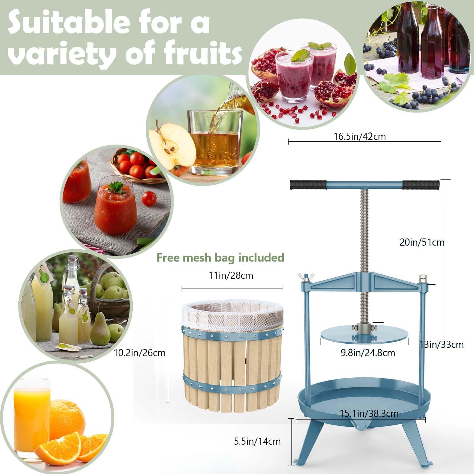 Vintage style T-Handle Fruit Wine Cider Press