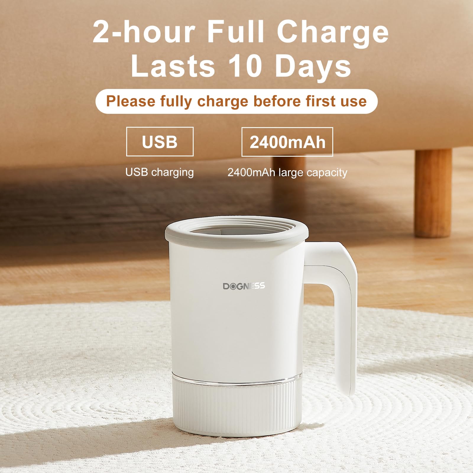 Automatic Dog Paw Cleaner for Medium to Large Dogs (White)