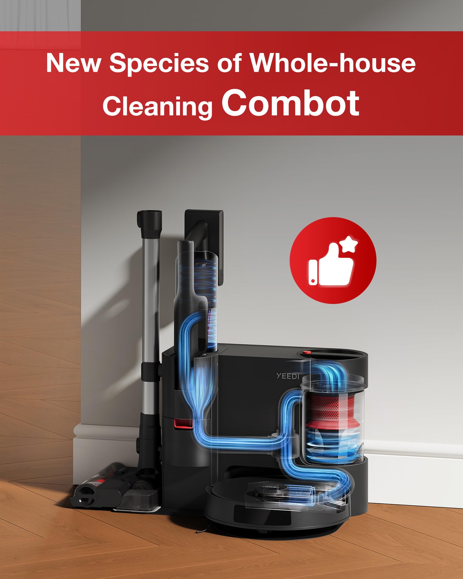 All-in-one Cleaning Cordless Combo Stick Vacuum, Robot & Mopping