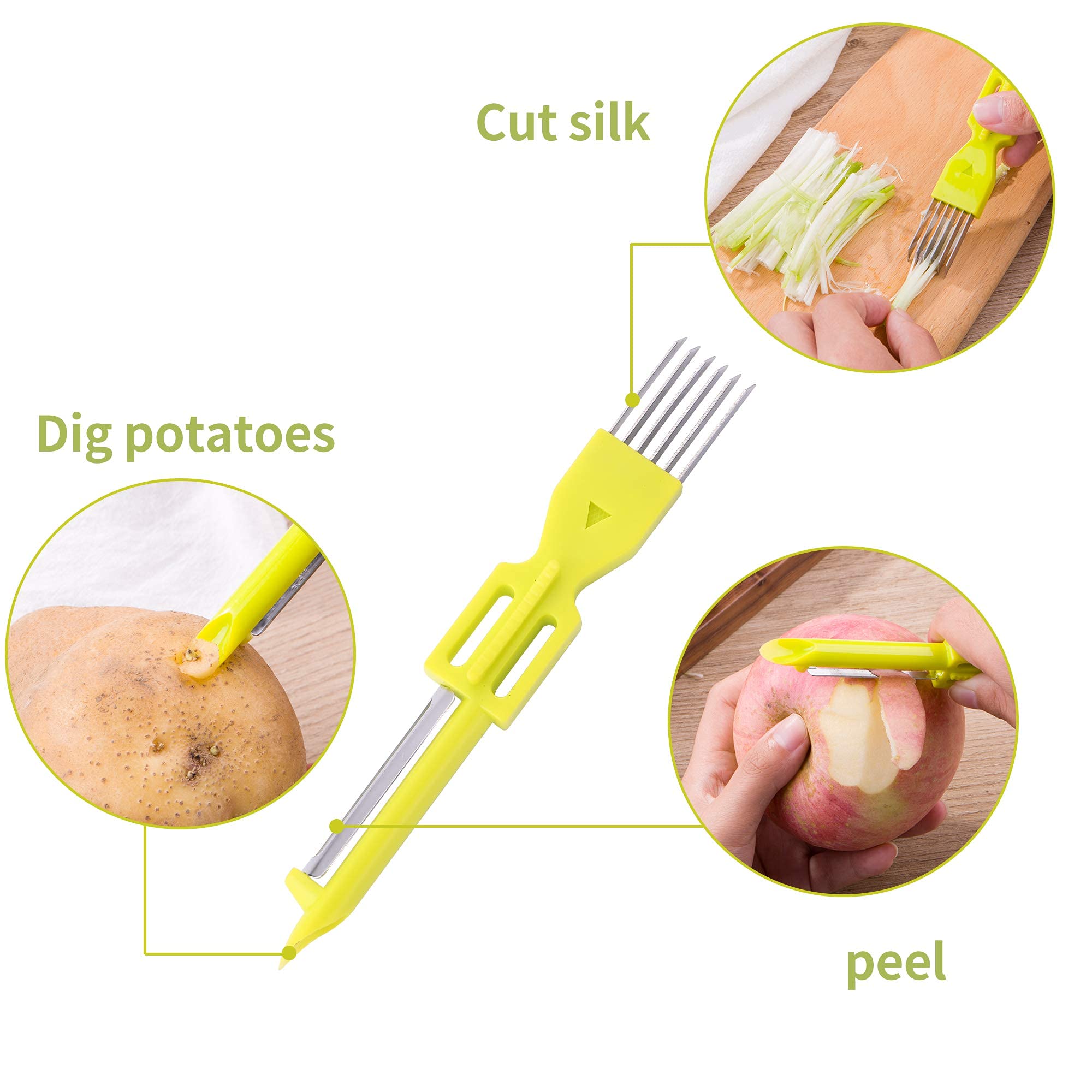 2-Pack Herb Scissors Set with 5 Blades & 3 Blades