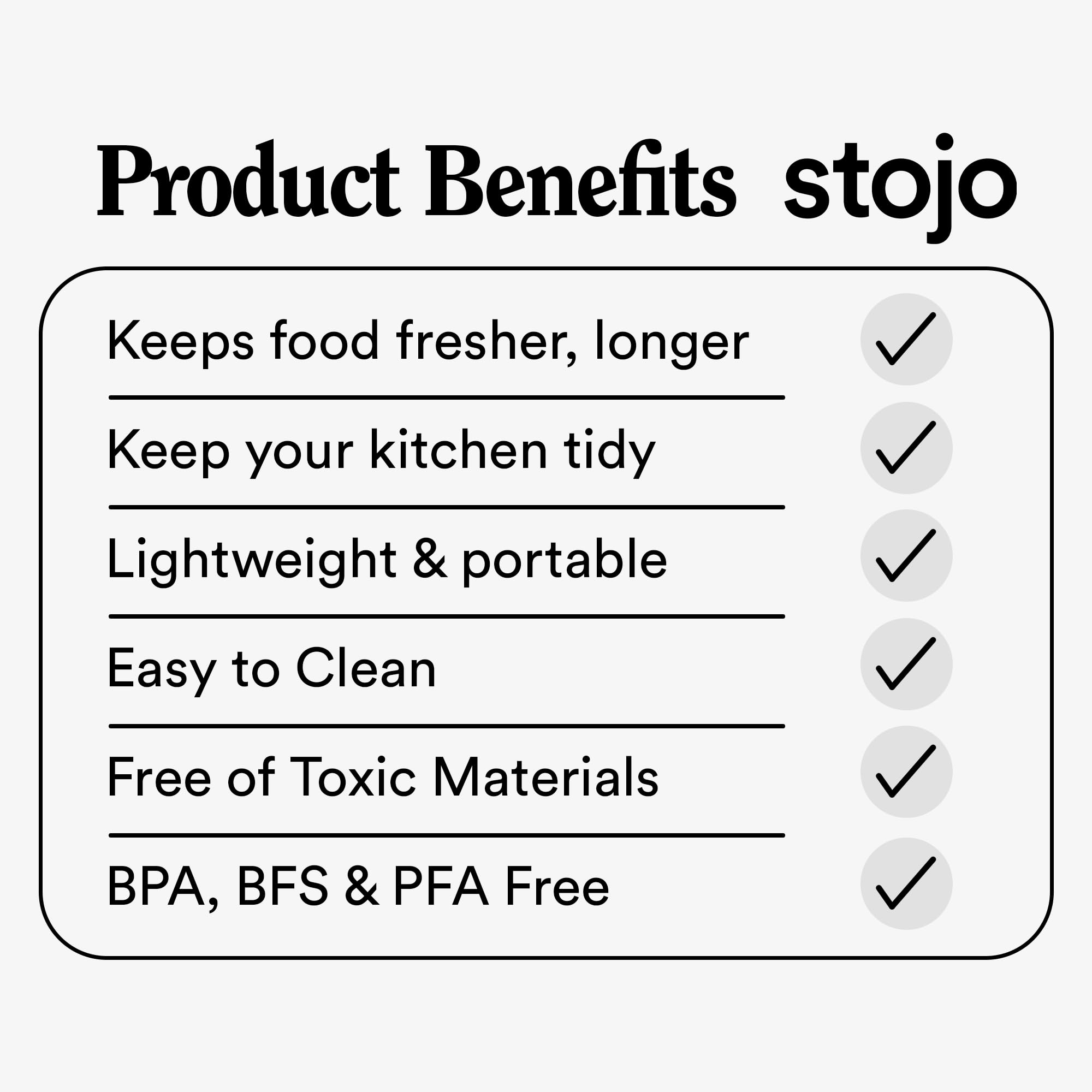 Stojo Nestable Collapsible Food Storage Container -Set of 4