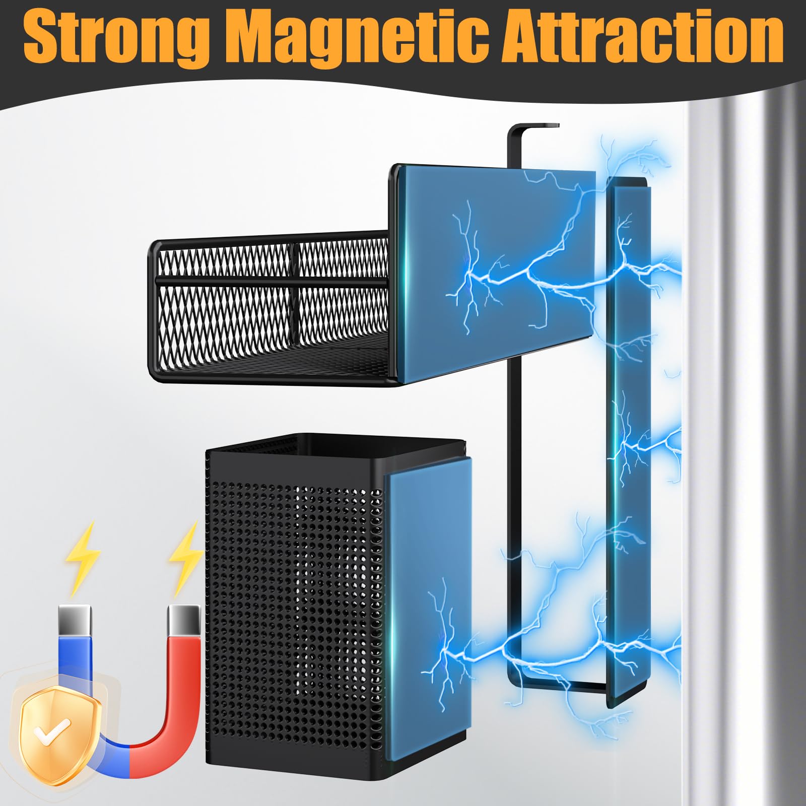 6 Piece Magnetic organizer shelves for Refrigerator