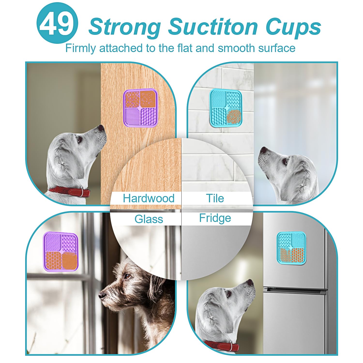 2PCS Licking Mat for Dogs / Cats with Suction Cups
