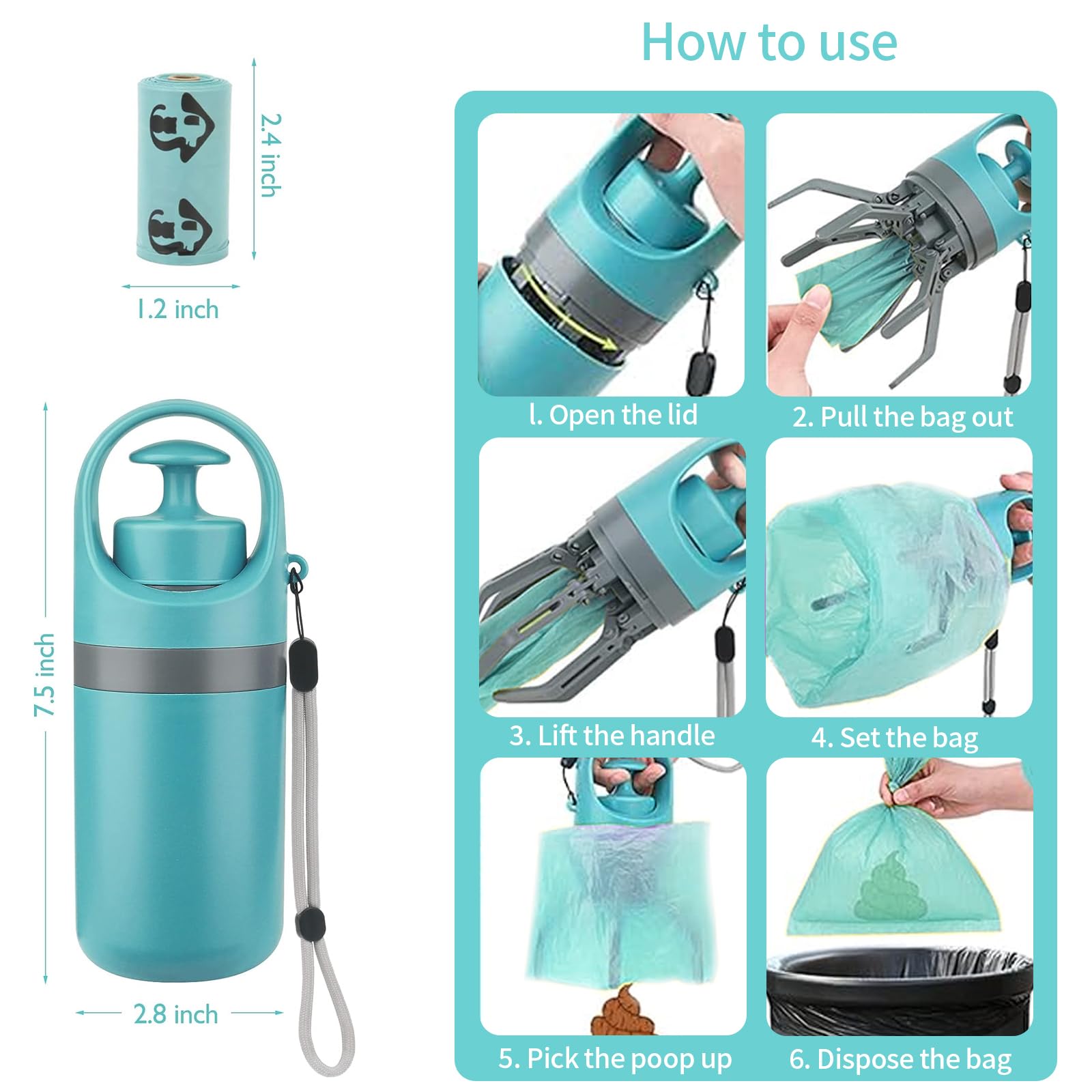 No Touch Dog Pooper Grappler Scooper