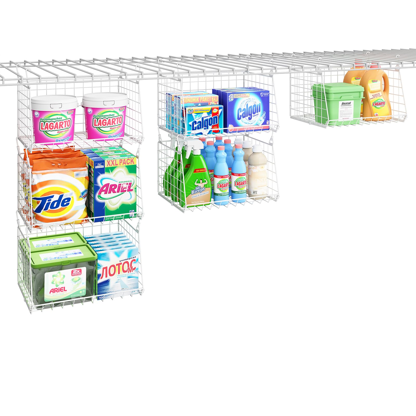 3-Tier Hanging Laundry Basket Organizer