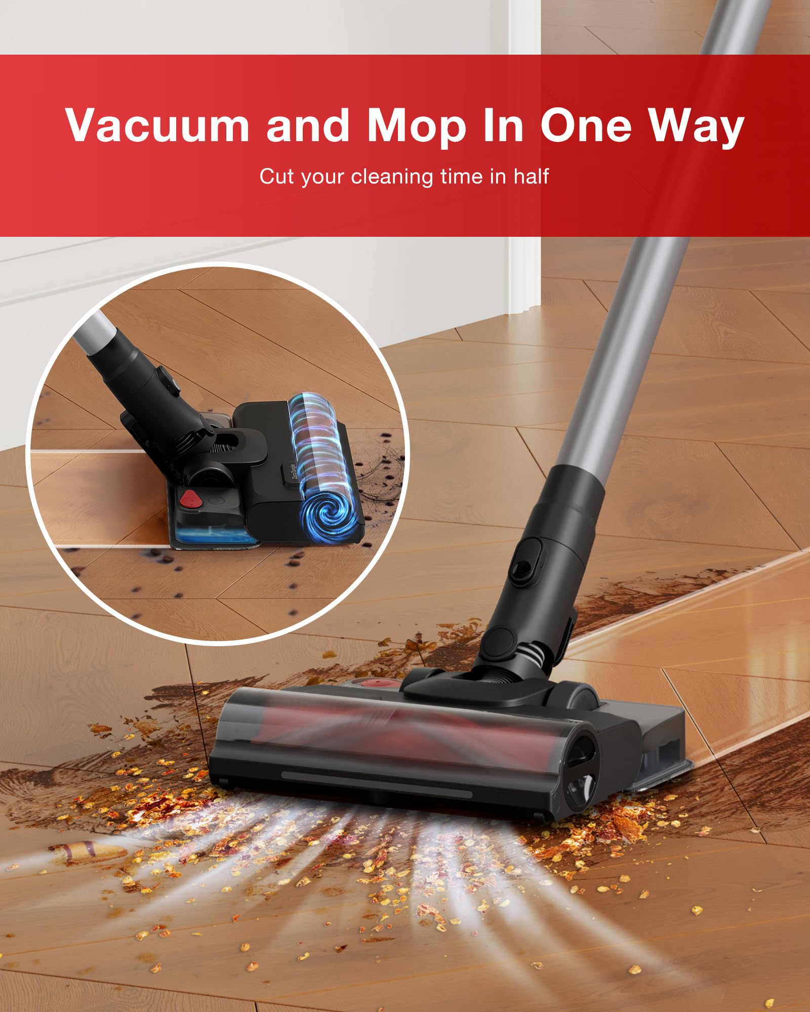 All-in-one Cleaning Cordless Combo Stick Vacuum, Robot & Mopping