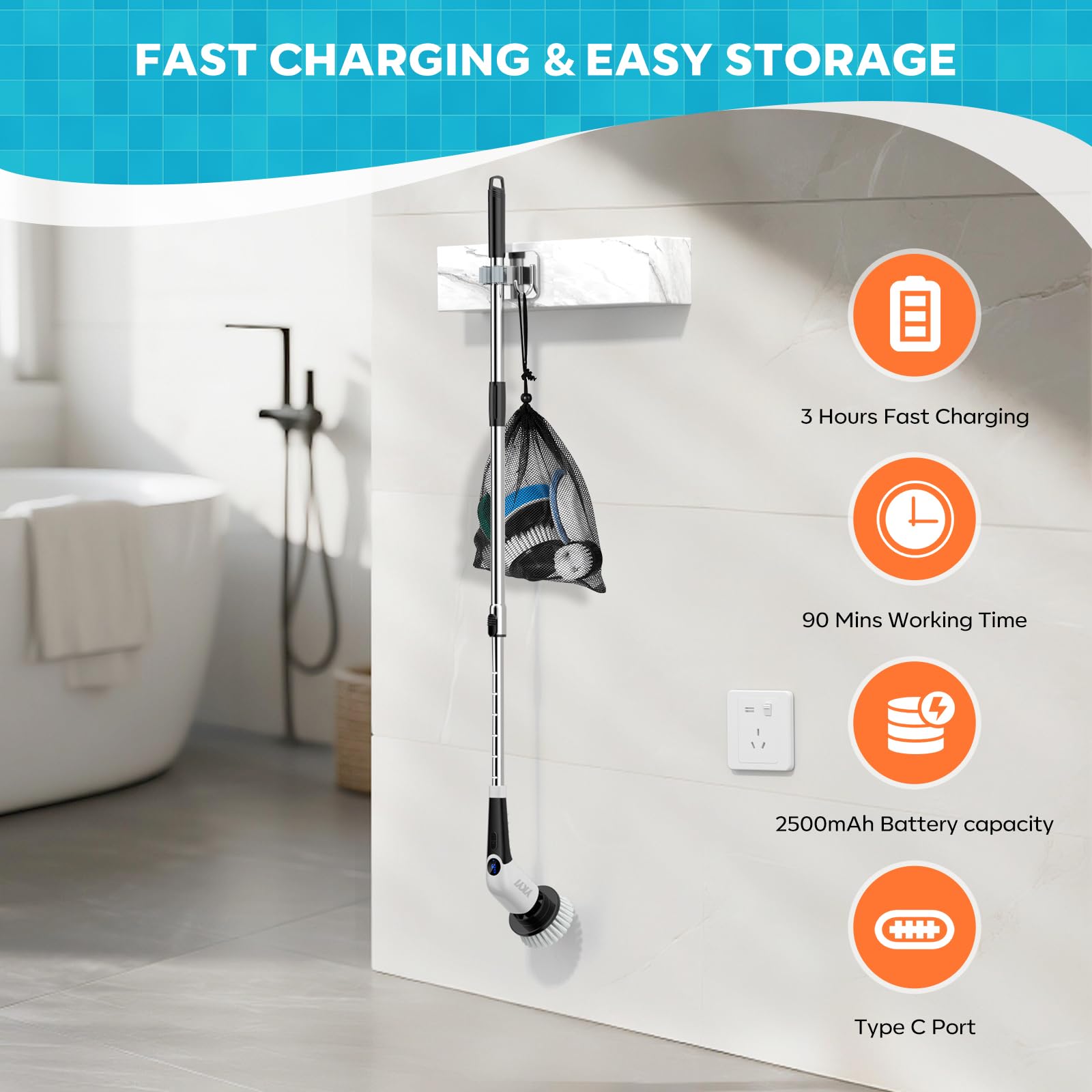 Cordless Electric Spin Brush Scrubber