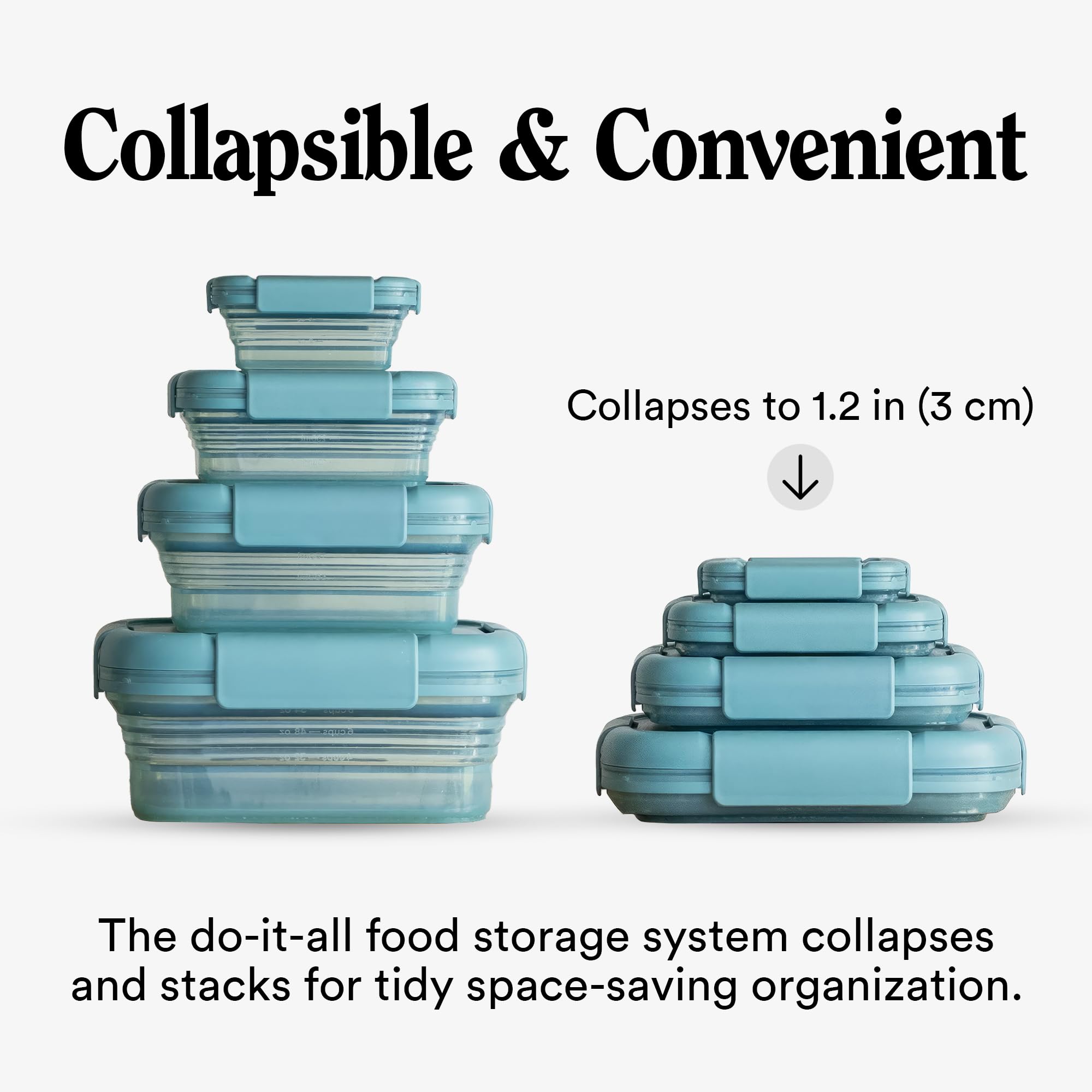Stojo Nestable Collapsible Food Storage Container -Set of 4