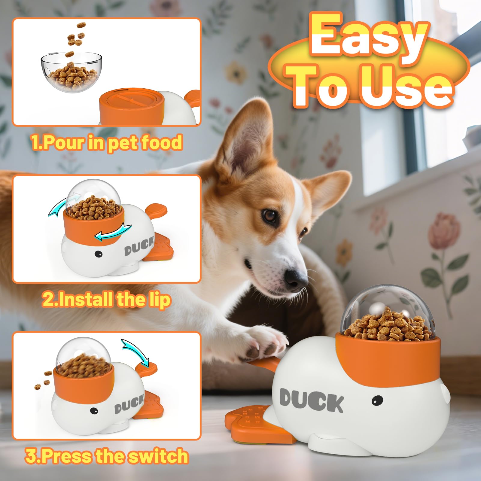 Interactive Slow Feeding Dog Puzzle Treat Dispenser
